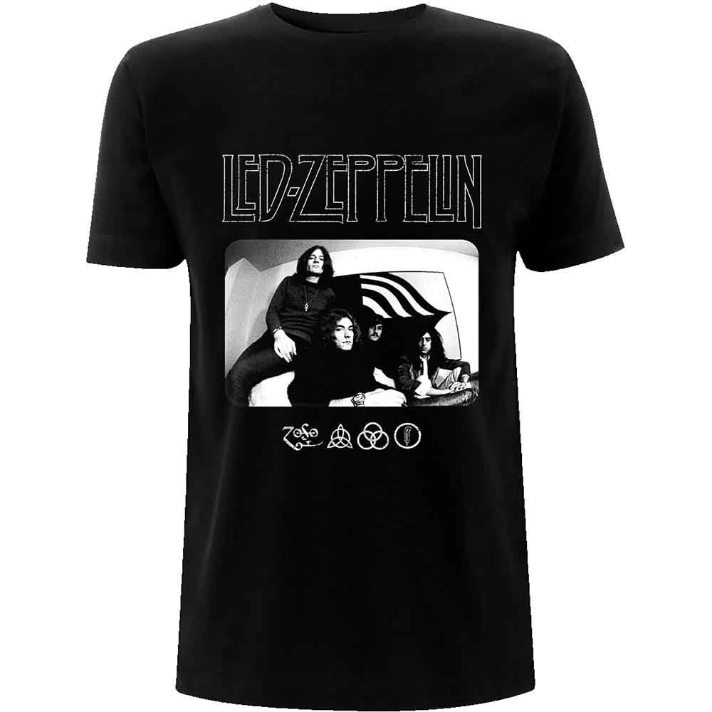 Led Zeppelin Icon Logo Photo Mens T Shirt
