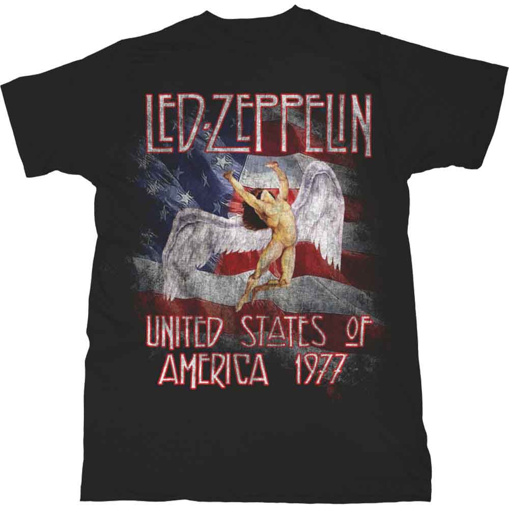 Led Zeppelin Stars N' Stripes USA '77. Mens T Shirt