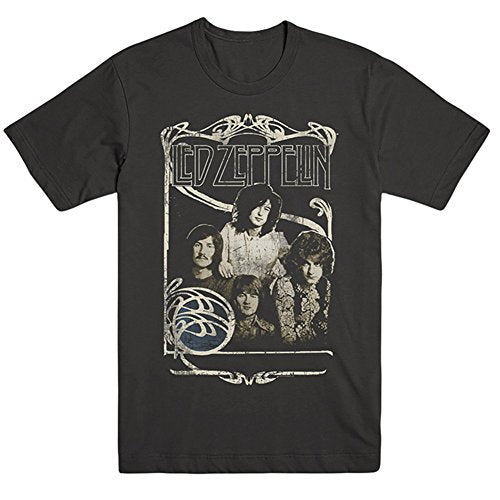 Led Zeppelin 1969 Band Photo Mens T Shirt Black