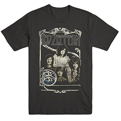 Led Zeppelin 1969 Band Photo Mens T Shirt Black