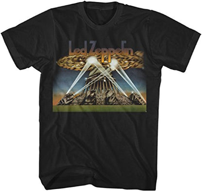 Led Zeppelin Space Ship Mens T Shirt Black