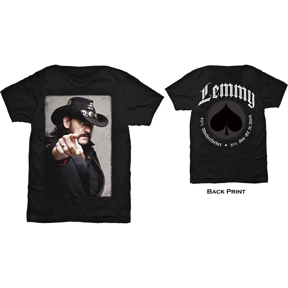Lemmy Pointing Photo Mens T Shirt