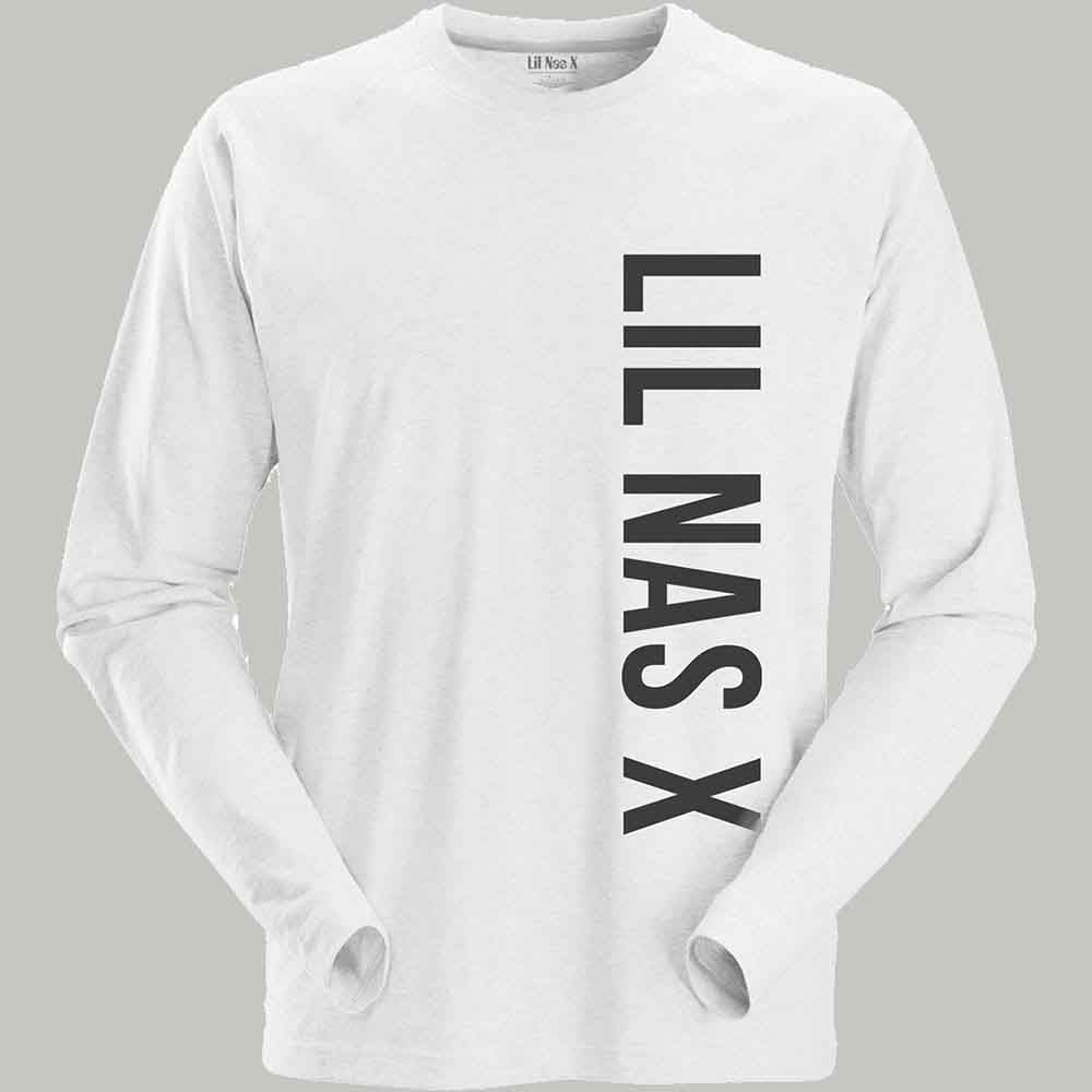 Lil Nas X Vertical Text Long Sleeve Shirt