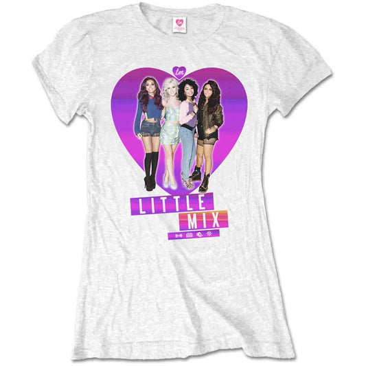 Little Mix Gradient Heart Womens T Shirt