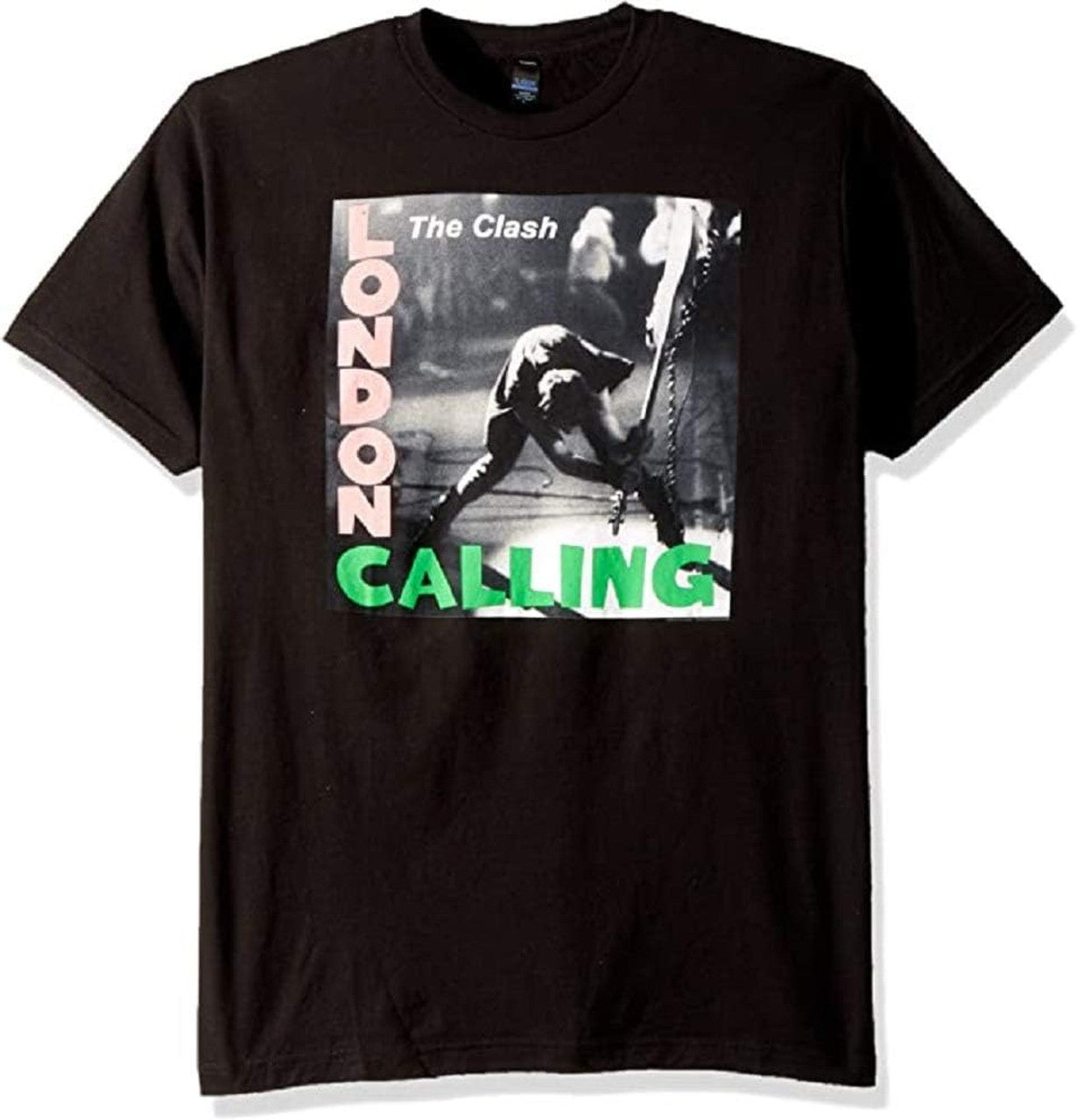 Clash London Calling Smashing Guitar Mens T Shirt Black