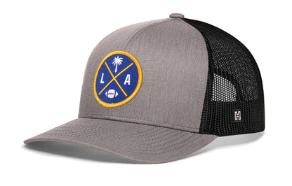 Los Angeles Trucker Haka Hat Black LA X Football Snapback