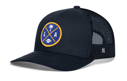 Los Angeles Trucker Haka Hat Black LA X Football Snapback