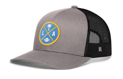 Los Angeles Trucker Haka Hat Black LA X Football Snapback