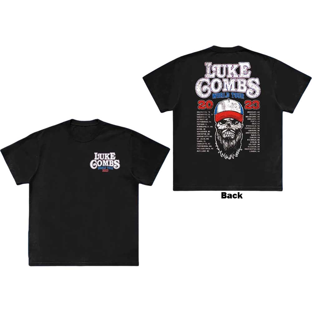 Luke Combs Tour '23 Skull Mens T Shirt