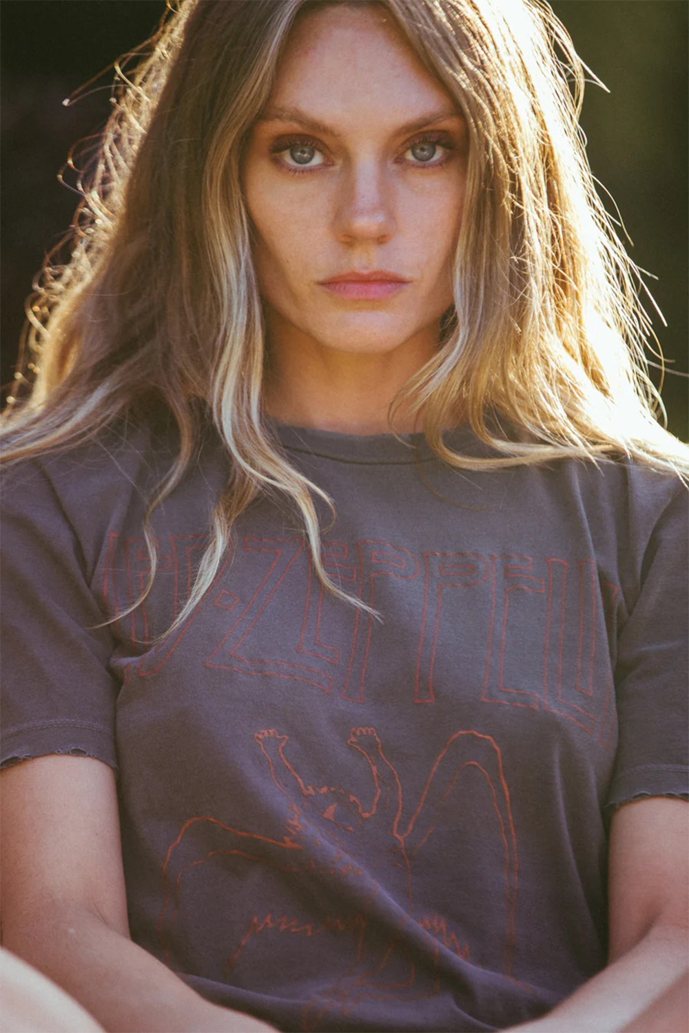 Led Zeppelin Sunkissed Boyfriend Tee Womens T Shirt Vintage Black