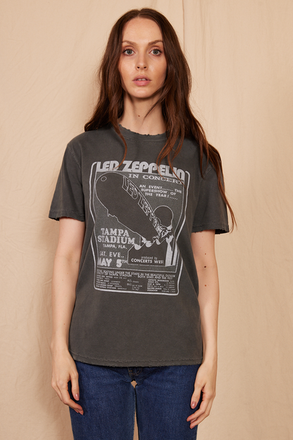 Led Zeppelin 1973 Sunkissed Tee Womens T Shirt Black