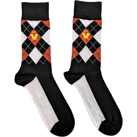 Madness Crown & M Brown Diamond Socks Black
