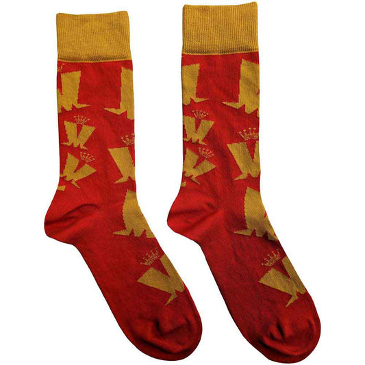 Madness Crown & M Pattern Socks Red