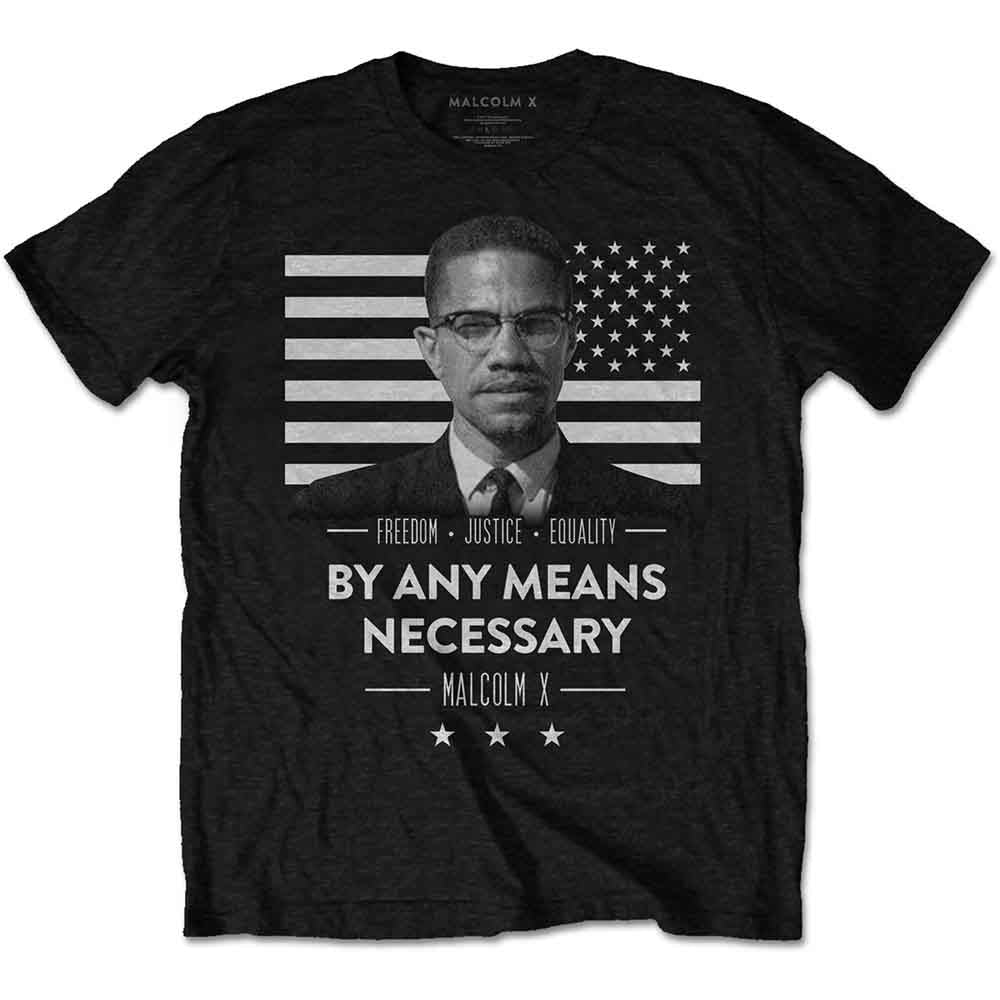 Malcolm X By Any Means Necessary Mens T Shirt