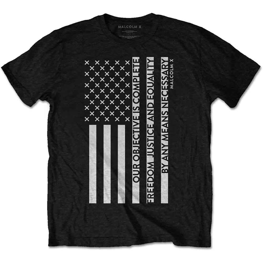 Malcolm X Freedom Flag Mens T Shirt
