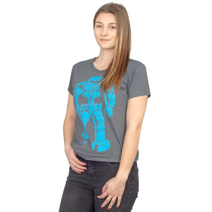 Man-Bot Vintage Graphic Charcoal JUNIORS T Shirt