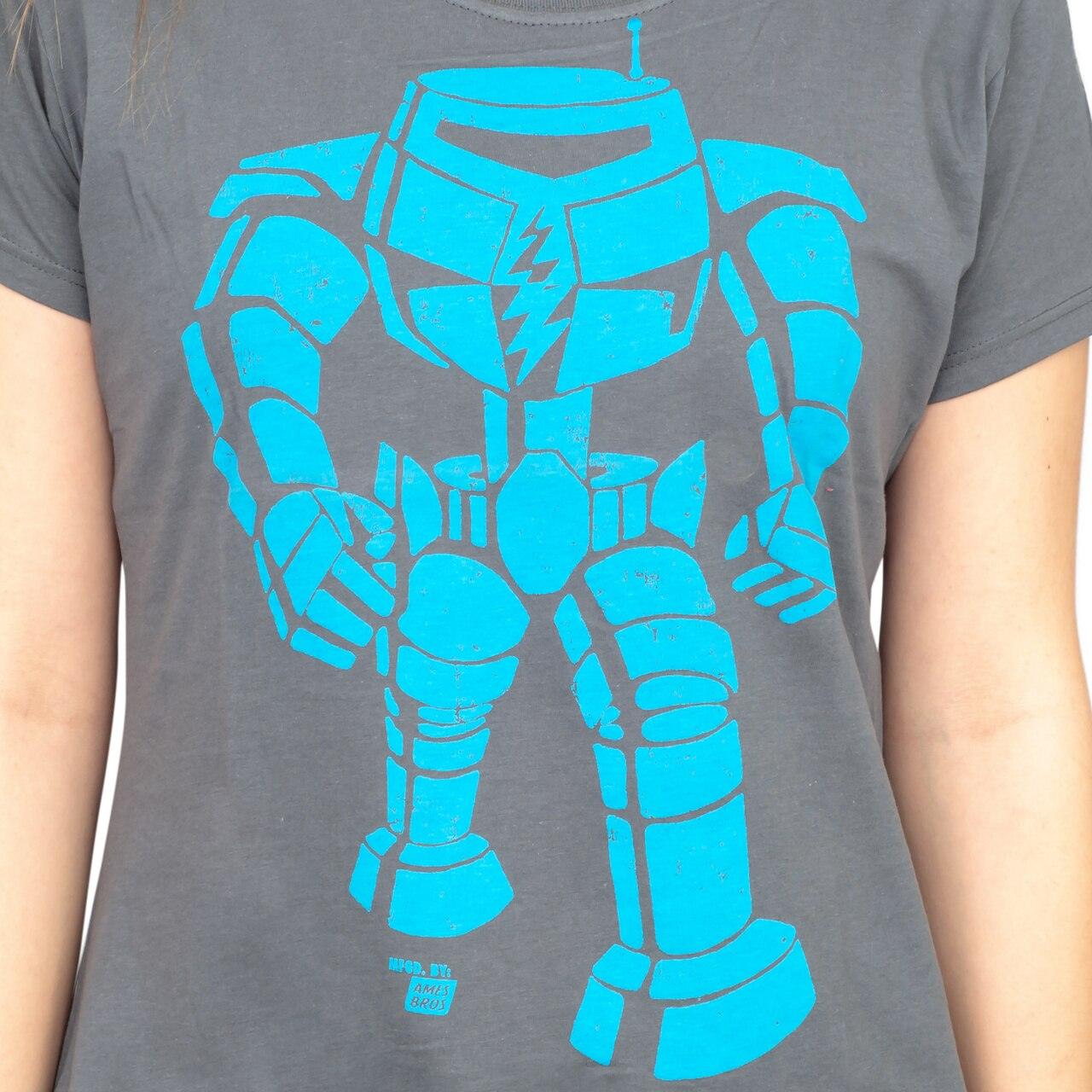 Man-Bot Vintage Graphic Charcoal JUNIORS T Shirt