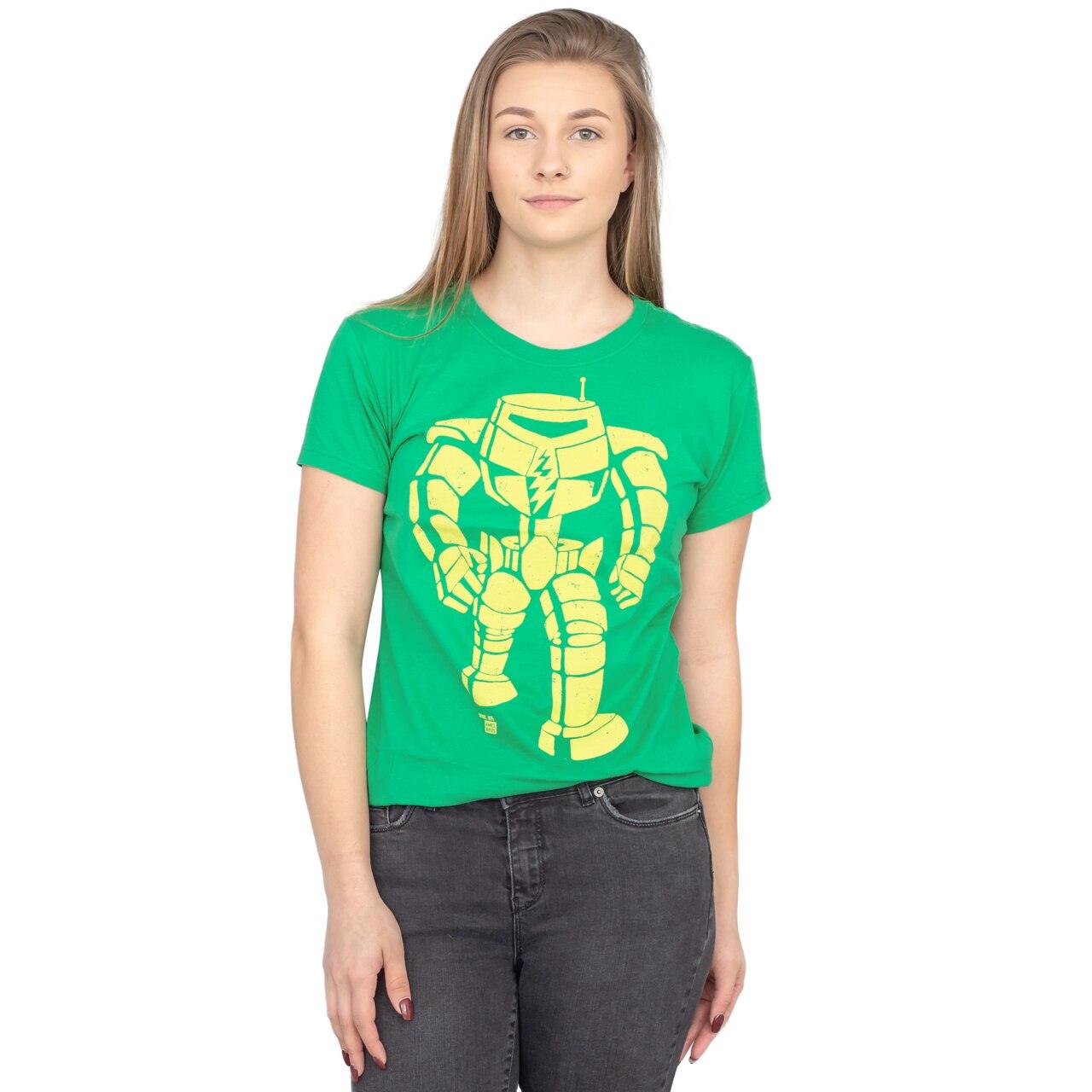 Man-Bot Vintage Graphic Green JUNIORS T Shirt