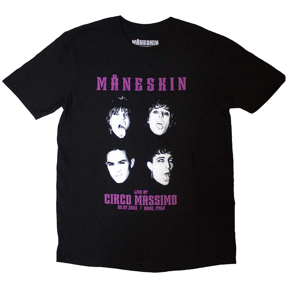 Maneskin Live At Circo Massimo 2022 Faces Mens T Shirt