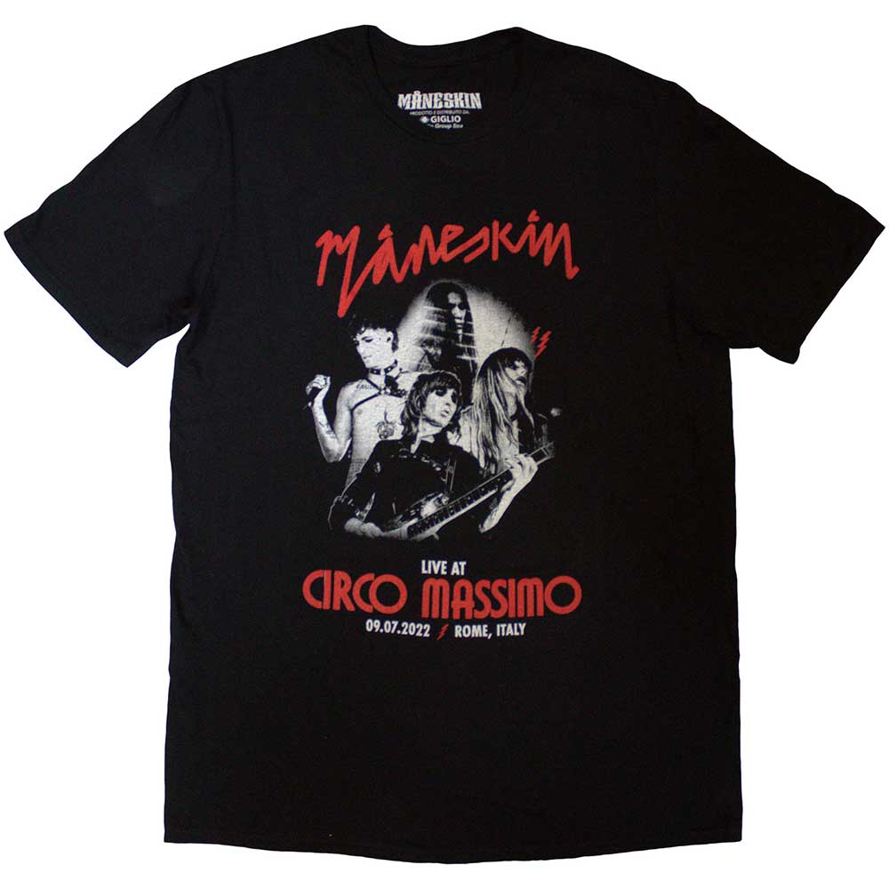 Maneskin Live At Circo Massimo 2022 Poster Mens T Shirt