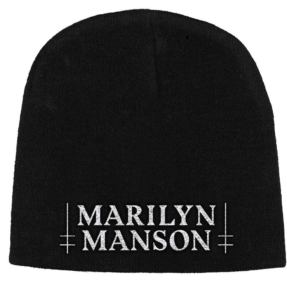 Marilyn Manson Logo Beanie Hat Black