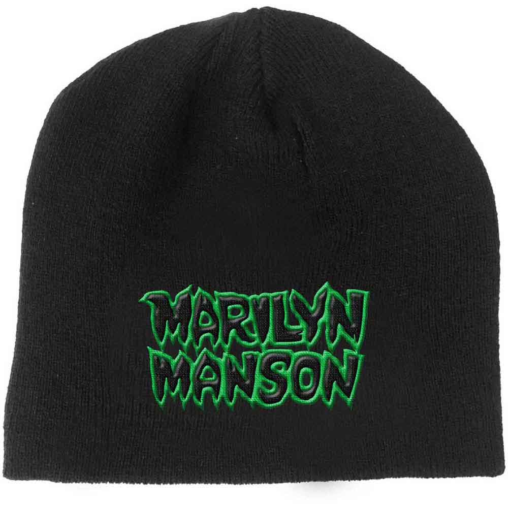 Marilyn Manson Logo Beanie Hat Black