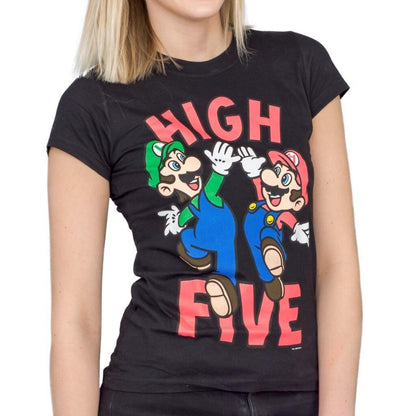 Mario & Luigi High Five Sheer T Shirt
