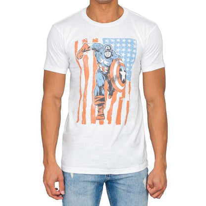 Marvel Captain America Flag T Shirt