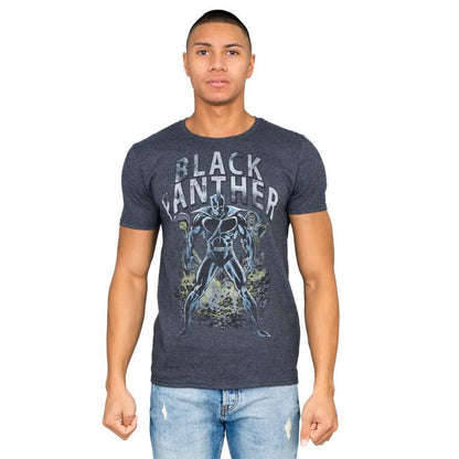Marvel Comics Black Panther Comic Charcoal T Shirt