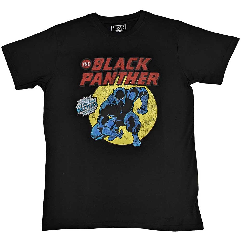 Marvel Comics Black Panther Retro Comic Mens T Shirt
