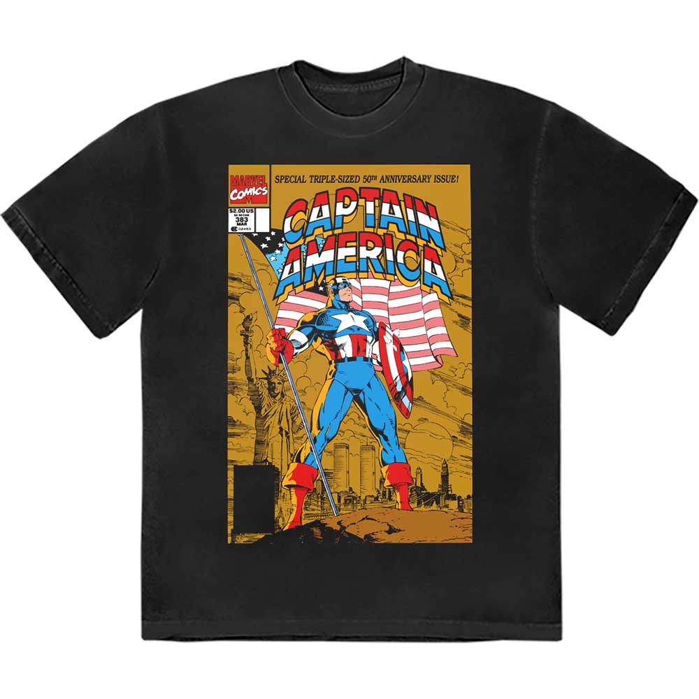 Marvel Comics Captain America 50th Comic Cover Mens T Shirt