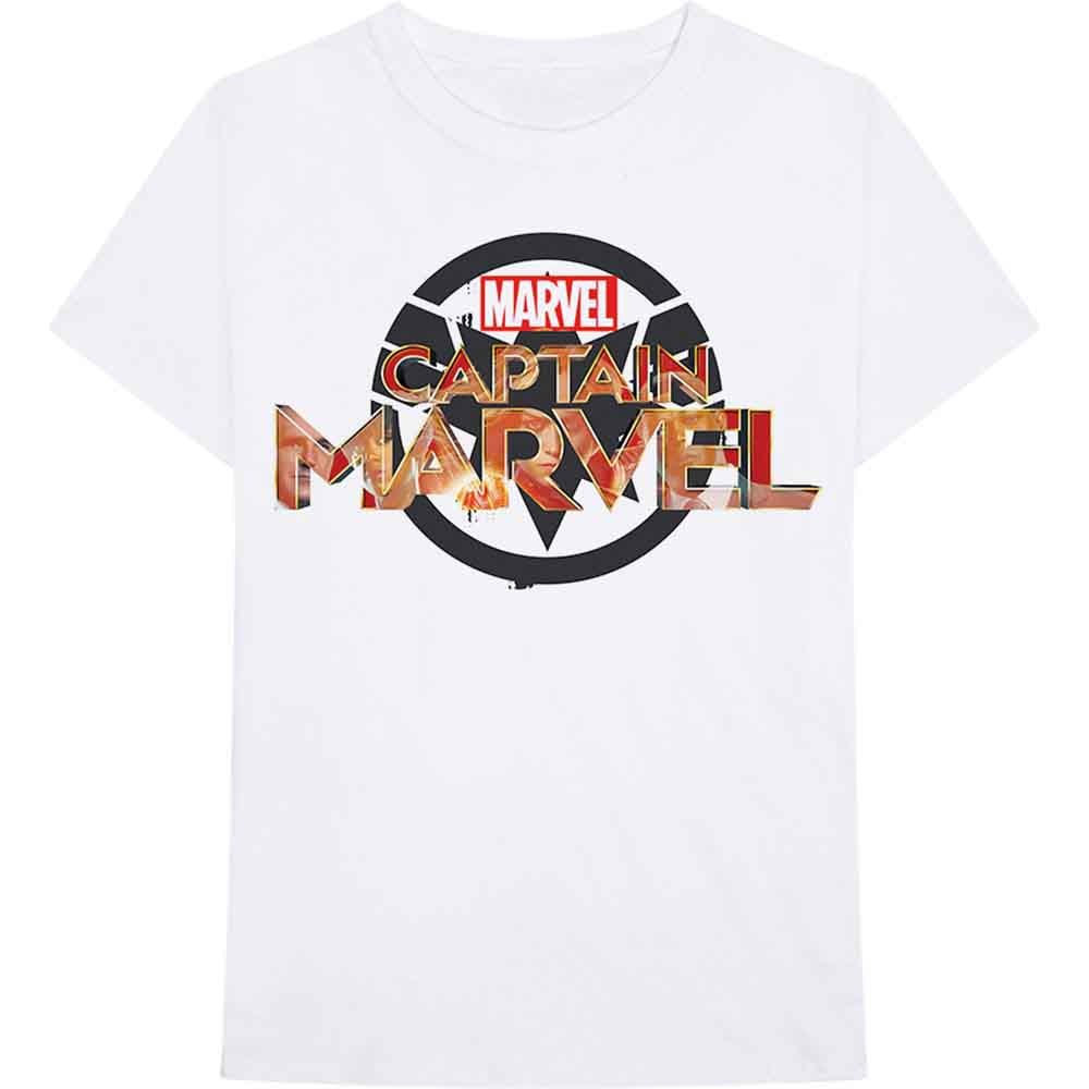 Marvel Comics Captain Marvel New Logo Mens T Shirt