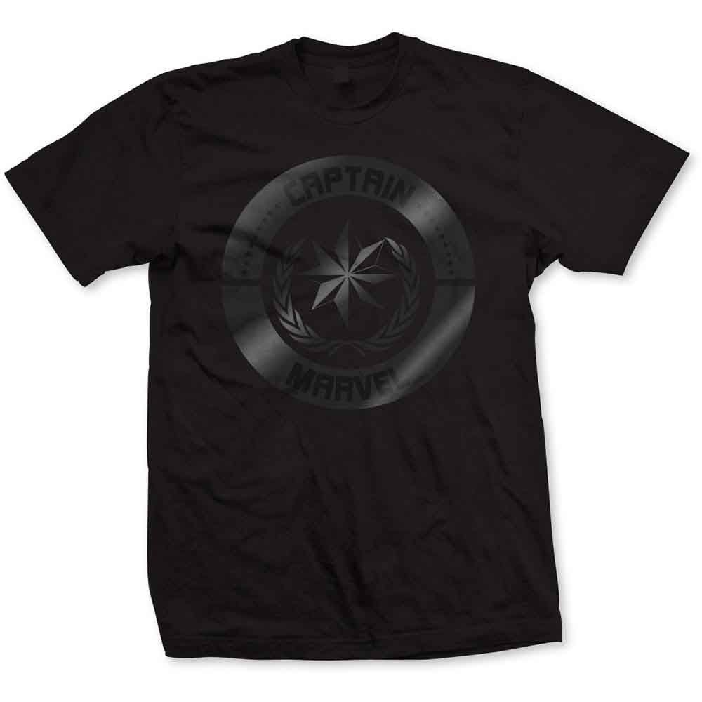 Marvel Comics Captain Marvel Silver Circle Mens T Shirt