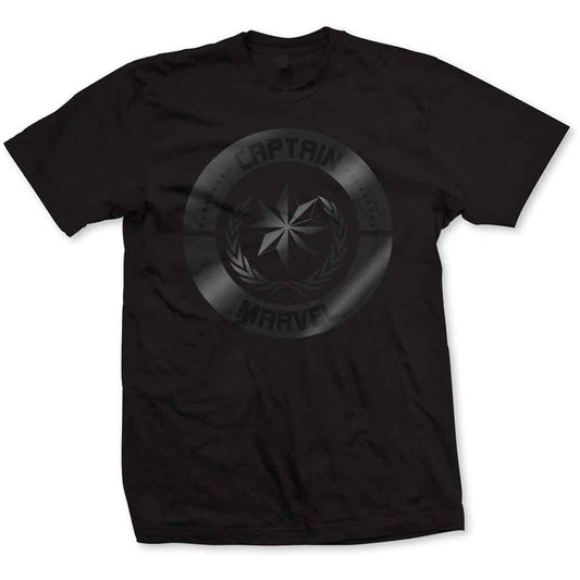 Marvel Comics Captain Marvel Silver Circle Mens T Shirt