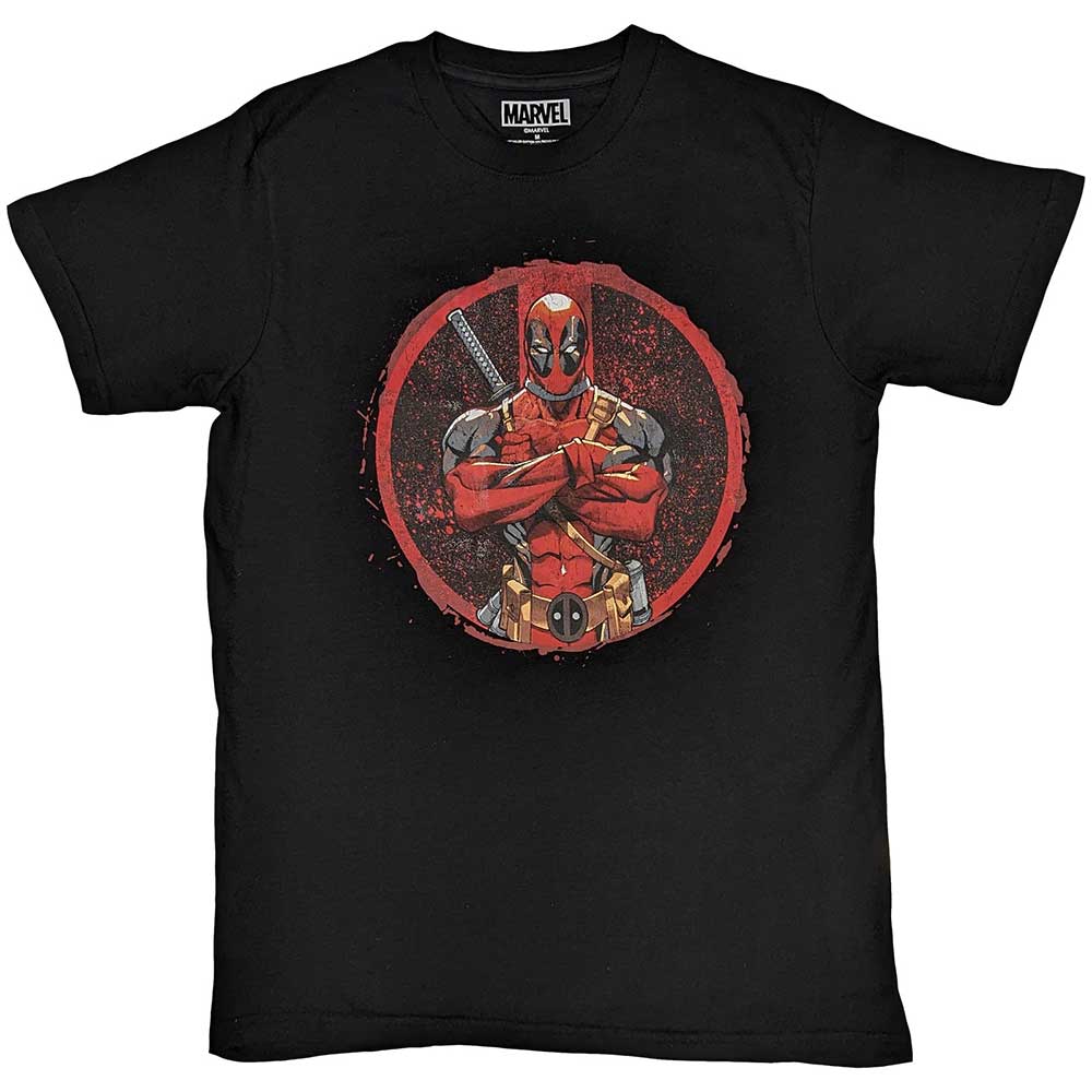 Marvel Comics Deadpool Arms Crossed Mens T Shirt