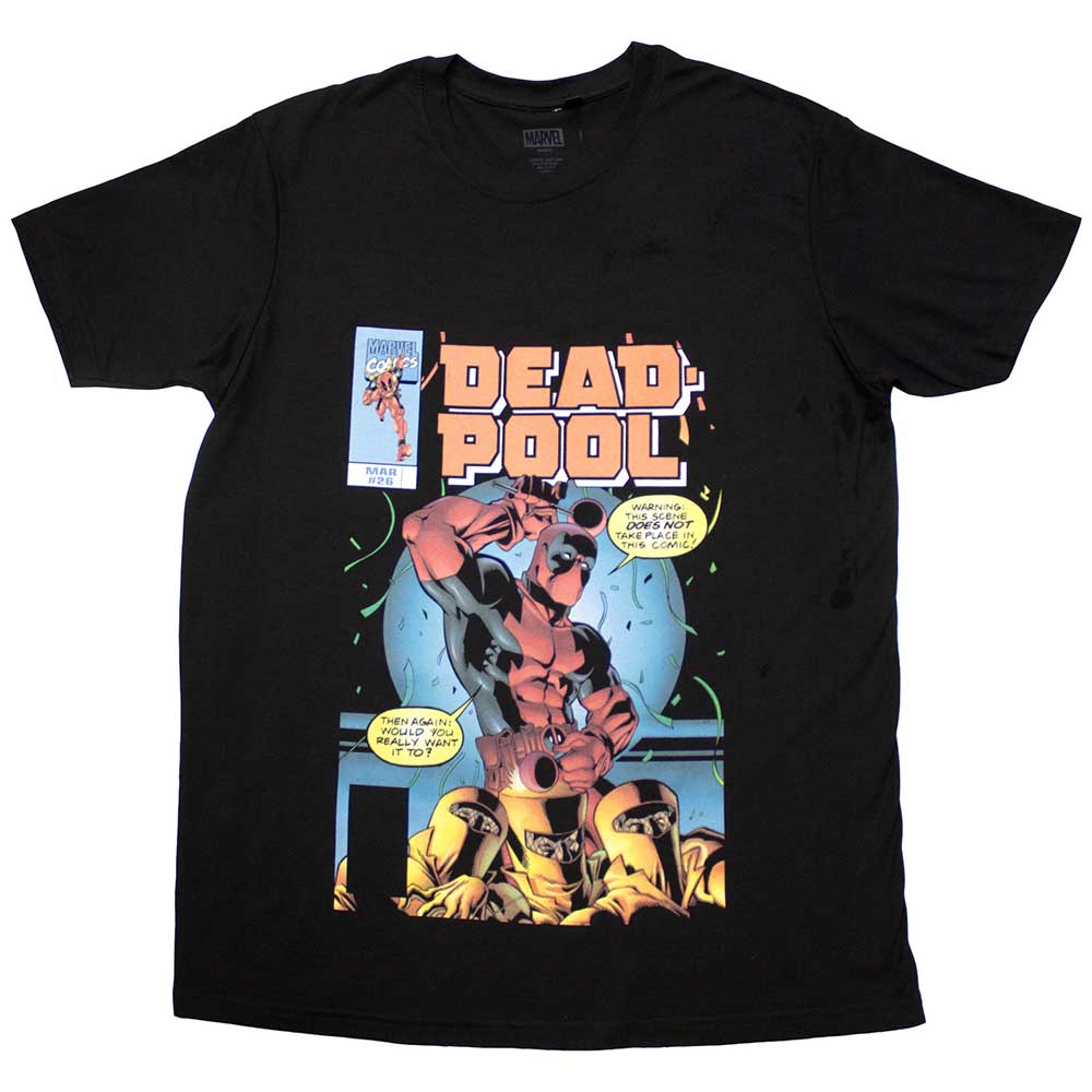Marvel Comics Deadpool Bubble Text Mens T Shirt