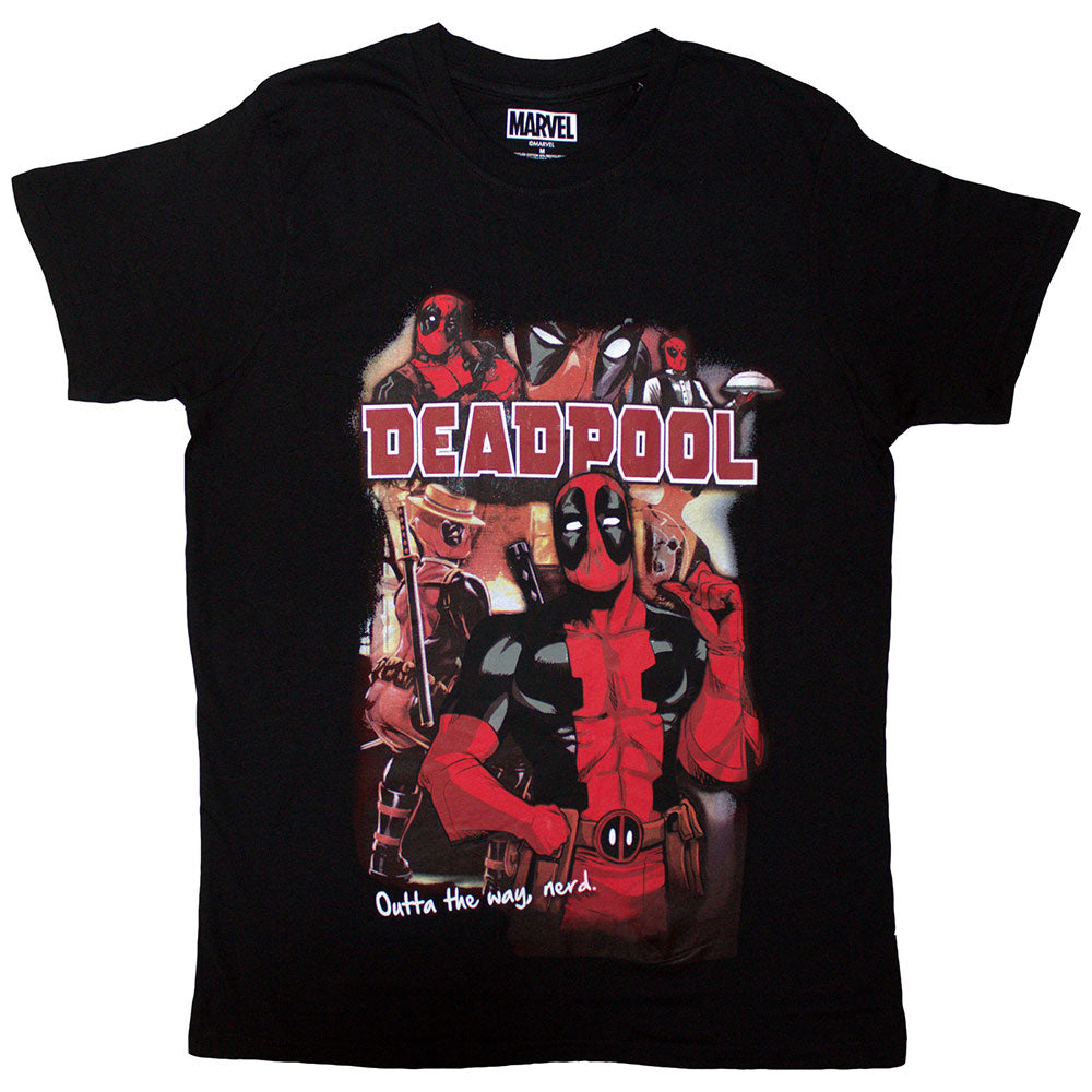 Marvel Comics Deadpool Outta The Way Nerd Mens T Shirt
