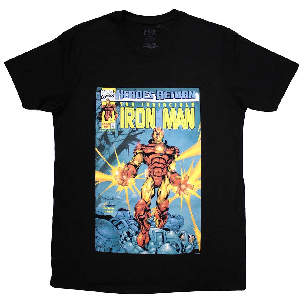 Marvel Comics Invincible Iron Man Comic Cover Mens T Shirt
