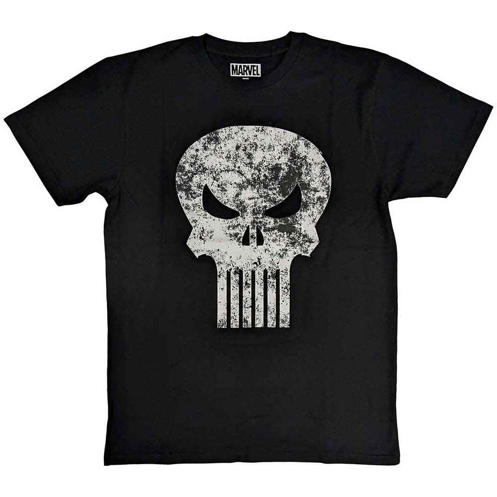 Marvel Comics Punisher Distressed Logo Mens T Shirt