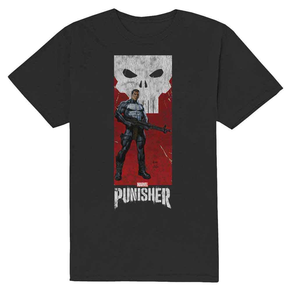 Marvel Comics Punisher Holding Gun Mens T Shirt