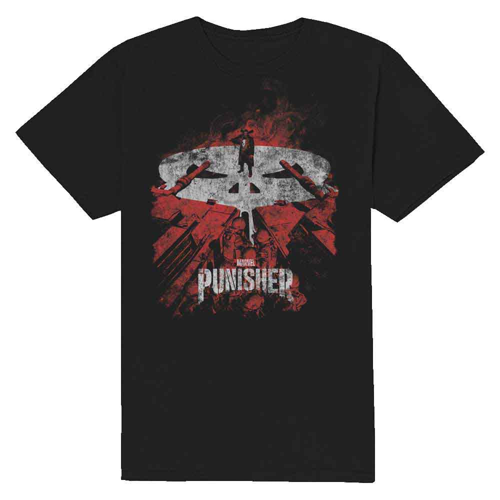 Marvel Comics Punisher Red Tanks Mens T Shirt