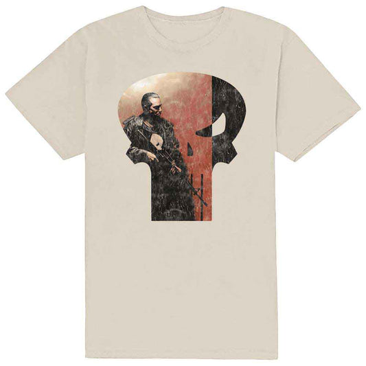 Marvel Comics Punisher Skull Outline Character Mens T Shirt