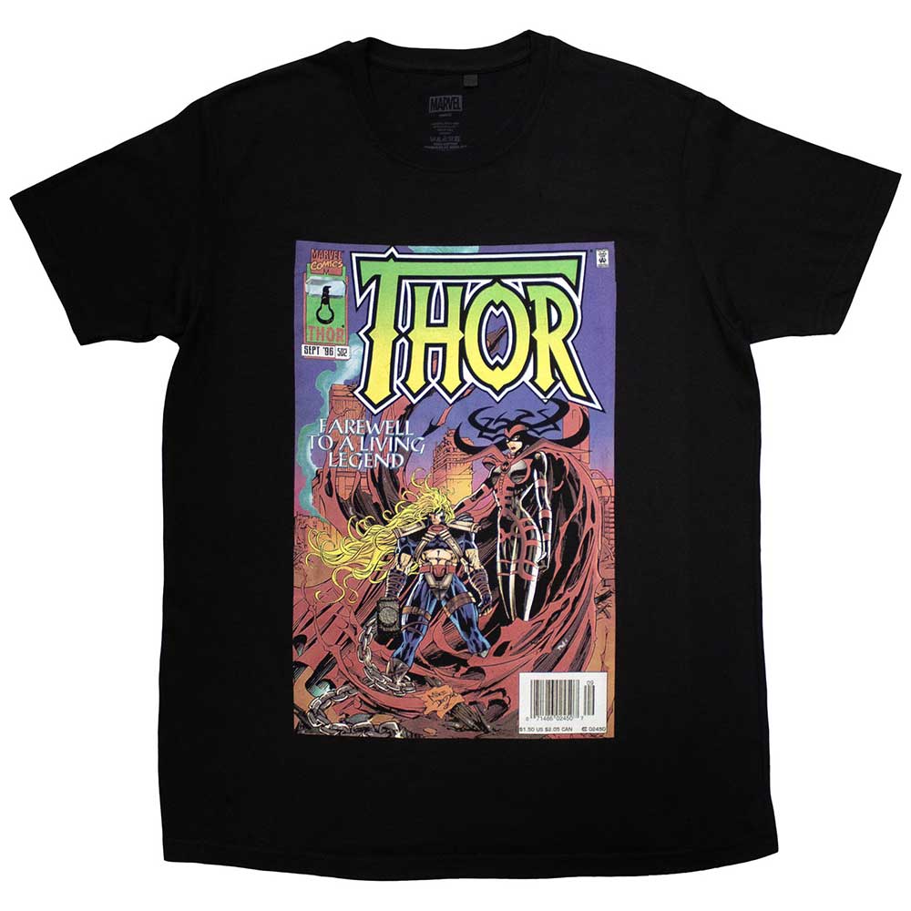 Marvel Comics Thor Living Legend Comic Cover Mens T Shirt