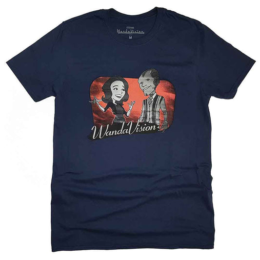 Marvel Comics WandaVision Red Logo Cartoon Mens T Shirt