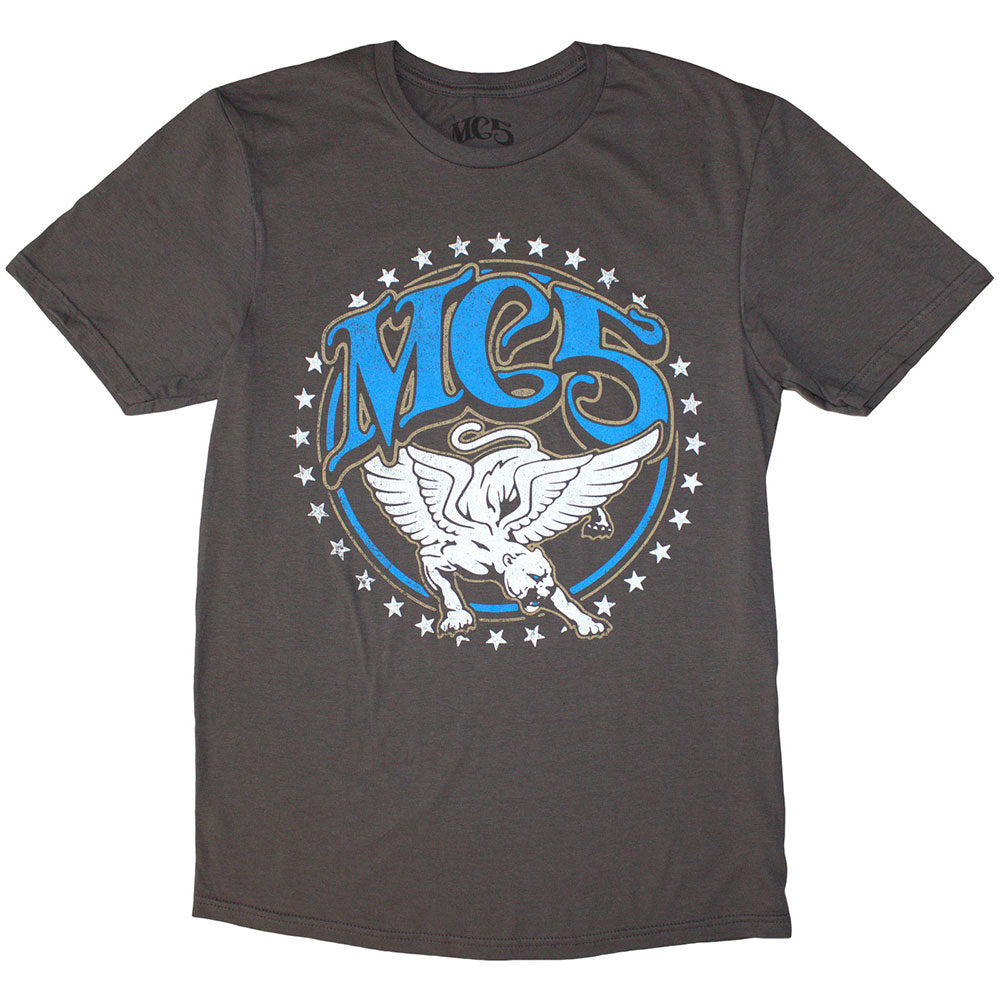 Mc5 Winged Panther Mens T Shirt Grey