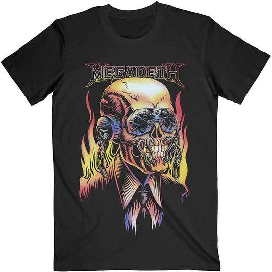 Megadeth Flaming Vic Mens T Shirt
