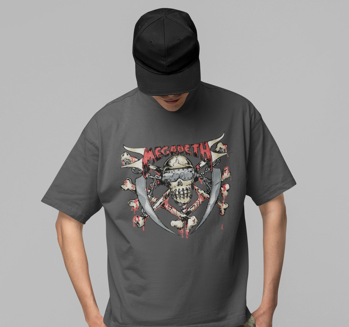 Megadeth - Hand Painted Vic Jumbo Print T Shirt
