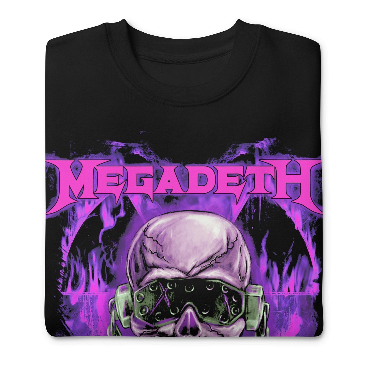 Megadeth - Purple Nuclear Jumbo Print Crewneck Sweatshirt