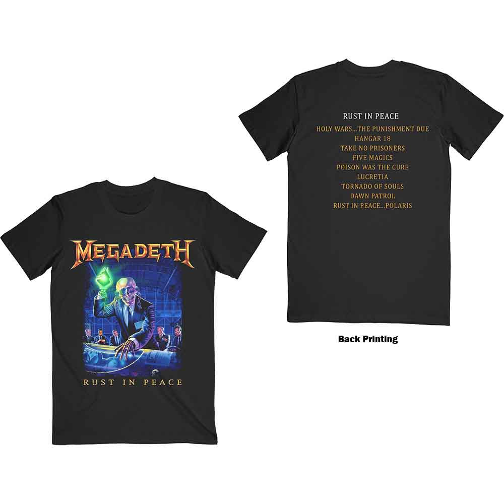 Megadeth Rust In Peace Track list Mens T Shirt