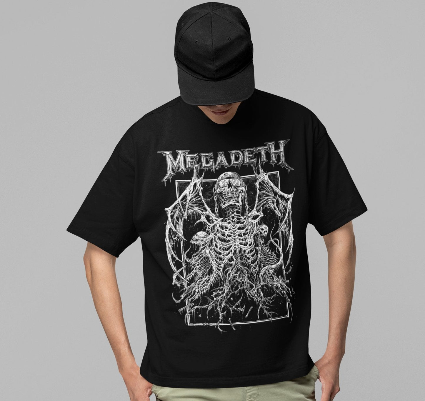 Megadeth - Skeleton Wings Jumbo Print T Shirt